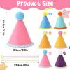 12Pcs Mini Party Hats for Stuffed Animals, Birthday Cone Hat, Adjustable Stuffed Pet Stuffy Party Hats for Cat Dolls Dog Rabbit Puppies Birthday view 2