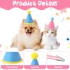 12Pcs Mini Party Hats for Stuffed Animals, Birthday Cone Hat, Adjustable Stuffed Pet Stuffy Party Hats for Cat Dolls Dog Rabbit Puppies Birthday view 3