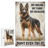 1000 PCS Wood Jigsaw Puzzles for Adults German Shepherd Dog German Shepherd Dog My House My Yard My Humans Fun Puzzles for Adults Games Educational Toys Gifts view 1
