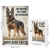 1000 PCS Wood Jigsaw Puzzles for Adults German Shepherd Dog German Shepherd Dog My House My Yard My Humans Fun Puzzles for Adults Games Educational Toys Gifts view 3