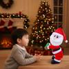 Christmas with Music Electric Twisting Butt Shaking Santa Claus, Interactive Dancing Santas Claus Figurine Home Ornament, Music Singing Animated Xmas Plush Wiggle Hip Santa's view 4