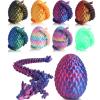 3D Printed Dragon Eggs with Dragon Inside  Fantasy Tabletop Decor, Classroom Rewards/Unique Birthday Fidget Toys for Stress Relief/3D Printing Toys for Kids & Adults (8 Pack) view 1