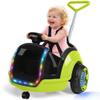 ANPABO 3-in-1 Electric Push Ride On Car, 12V Kids Ride On Toy w/Remote Control, 360 Spin, 5-Point Safety Belt, Colorful LED Light, Music Player, Push Car for Toddler Ages 1-3 (Green) view 1