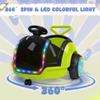 ANPABO 3-in-1 Electric Push Ride On Car, 12V Kids Ride On Toy w/Remote Control, 360 Spin, 5-Point Safety Belt, Colorful LED Light, Music Player, Push Car for Toddler Ages 1-3 (Green) view 4