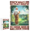 1000 PCS Wood Jigsaw Puzzles for Adults Golf Golf I Drink Beer and I Know Things Puzzles for Adults Games Educational Toys Gifts view 1