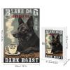 1000 PCS Wood Jigsaw Puzzles for Adults Black German Shepherd Dog Coffee Puzzles for Adults Games Educational Toys Gifts view 3