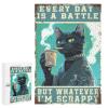 1000 PCS Wood Jigsaw Puzzles for Adults Black Cat Black Cat Every Day is A Battle Vintage Puzzles for Adults Games Educational Toys Gifts view 1