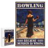 1000 PCS Wood Jigsaw Puzzles for Adults Bowling Bowling Bowing Because Murder is Wrong Vintage Puzzles for Adults Games Educational Toys Gifts view 1