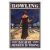 1000 PCS Wood Jigsaw Puzzles for Adults Bowling Bowling Bowing Because Murder is Wrong Vintage Puzzles for Adults Games Educational Toys Gifts view 2