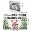 1000 PCS Wood Jigsaw Puzzles for Adults Cute Pig for Home Washroom Don't Hog The Puzzles for Adults Games Educational Toys Gifts view 3