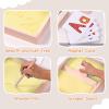 MORITECK Montessori Sand Tray for Kids,Writing Play Sand Tray with Lid for Classroom Practice Writing Letters and Numbers (Yellow, Small) view 3