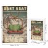 1000 PCS Wood Jigsaw Puzzles for Adults Ski Decorations Outdoor Skiing Lover Skiing Poster Best Seat Ever Puzzles for Adults Games Educational Toys Gifts view 3
