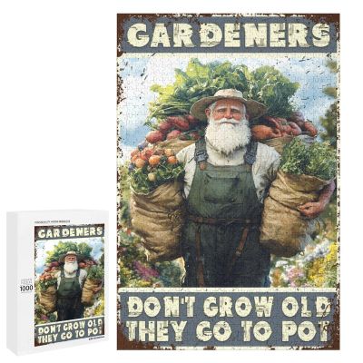 1000 PCS Wood Jigsaw Puzzles for Adults Gardening Dont Grow Old They go to Pot Puzzles for Adults Games Educational Toys Gifts