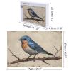 1000 PCS Wood Jigsaw Puzzles for Adults Bluebird Watercolor Nature Inspired Art Puzzles for Adults Games Educational Toys Gifts view 3