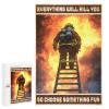 1000 PCS Wood Jigsaw Puzzles for Adults Firefighter Everything Will Kill You So Choose Something Puzzles for Adults Games Educational Toys Gifts view 1