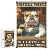 1000 PCS Wood Jigsaw Puzzles for Adults Dog English Bulldog Dog Vintage Puzzles for Adults Games Educational Toys Gifts view 1