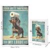 1000 PCS Wood Jigsaw Puzzles for Adults Dachshund Dog Dachshund and Toilet Paper Fun Puzzles for Adults Games Educational Toys Gifts view 3