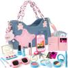 Toylink Toddler Purse for Little Girls, Pretend Play Makeup Toy Set for Toddlers 3-5 with Plushie/ Phone/ Wallet, My First Kids Purse Princess Birthday Gifts for 3 4 5 6 7 8 Year Old Baby Girl view 1