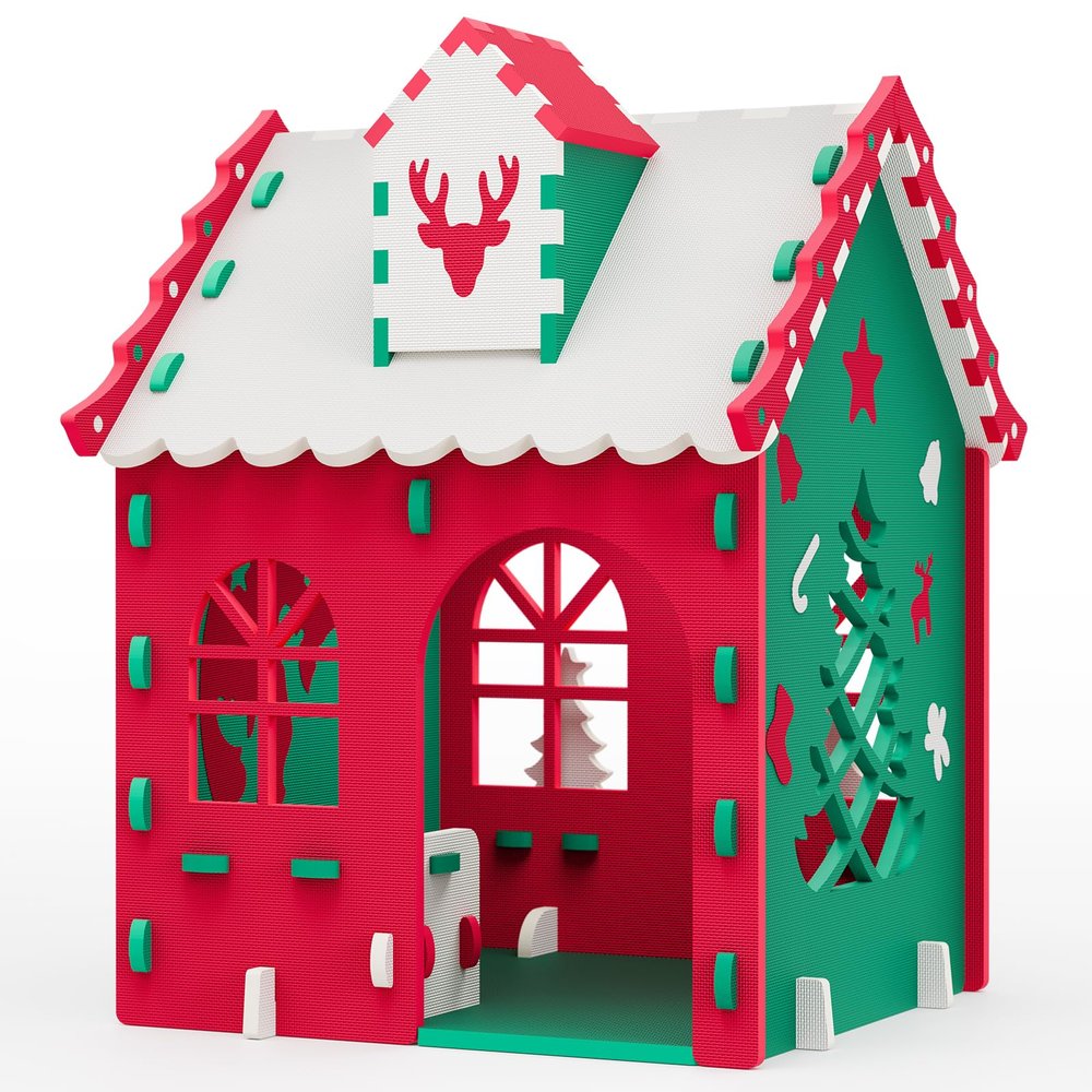 Kids Playhouse Tent, White Roof  EVA Foam, Lightweight & Portable for Indoor/Outdoor Use, Perfect for Boys & Girls Ages 3 to 6