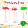 VICROIC 3 PCS Toy Hammers, Wooden Hammer Toys Mallets, Simulation Fake Plastic Maintenance Tools for Birthday Party Supplies view 2