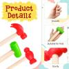 VICROIC 3 PCS Toy Hammers, Wooden Hammer Toys Mallets, Simulation Fake Plastic Maintenance Tools for Birthday Party Supplies view 3