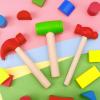 VICROIC 3 PCS Toy Hammers, Wooden Hammer Toys Mallets, Simulation Fake Plastic Maintenance Tools for Birthday Party Supplies view 4