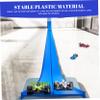 1PC Flexible Race Track for Kids 15ft Portable Roll up Flex Track Race Cars with Suction Cups & Dual Orbits DIY Play Fun for Boys Girls Indoor Outdoor, Blue.. view 2