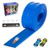 1PC Flexible Race Track for Kids 15ft Portable Roll up Flex Track Race Cars with Suction Cups & Dual Orbits DIY Play Fun for Boys Girls Indoor Outdoor, Blue.. view 3