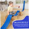 1PC Flexible Race Track for Kids 15ft Portable Roll up Flex Track Race Cars with Suction Cups & Dual Orbits DIY Play Fun for Boys Girls Indoor Outdoor, Blue.. view 4