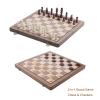 15 Inch Magnetic Wooden Chess Set with Folding Board and Chess Piece Storage Slot, Handmade Portable Travel Chess Game Sets for Kids Adults Beginner and Pros, Carry Bag, 2 Extra Queens view 3