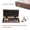 15 Inch Magnetic Wooden Chess Set with Folding Board and Chess Piece Storage Slot, Handmade Portable Travel Chess Game Sets for Kids Adults Beginner and Pros, Carry Bag, 2 Extra Queens view 4