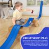 Flexible Race Track for Kids 15ft Portable Roll up Flex Track Race Cars with Suction Cups & Dual Orbits DIY Play Fun for Boys Girls Indoor Outdoor, Red view 2