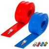 Flexible Race Track for Kids 15ft Portable Roll up Flex Track Race Cars with Suction Cups & Dual Orbits DIY Play Fun for Boys Girls Indoor Outdoor, Red view 3