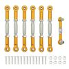 Rc Upgrade Parts For Traxxas For Slash 4X4 For Vxl 2WD For Rustler For Stampede For Hoss 1/10 RC Car Upgrades Parts Metal Turnbuckles Camber Link Rod Linkage Set(Yellow) view 1