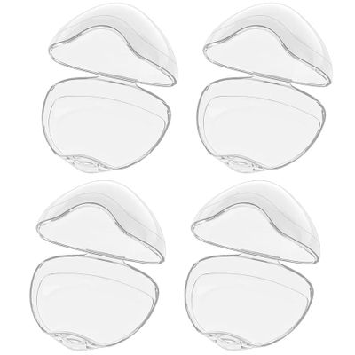 4Pcs Pacifier Case, Dustproof Portable Clear Pacifier Holder, Free Leak-Proof Practical Reusable Baby Box for Travel and Home..