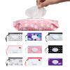 10pcs Travel Wipes Case Snap Strap Portable Baby Wet Wipes Bag Tissue Box Container Easy-Carry Clamshell Cosmetic Cleaning Cases 24 * 13.5cm(B-12) view 2