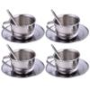 CAKEEYUM Kids Tea Set Heat-Resistant Stainless Steel Childrens Tea Set with 4 70ml Cup 4 Saucer and Spoon for Girls and Boys view 1
