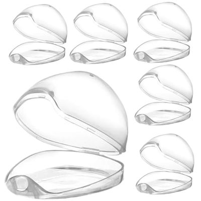 6Pcs Pacifier Holder with Hanging Hole 2x3x2in PP Transparent Arc Pacifier Case Seamless Easy to Clean Baby Holder Case Essential Accessories..