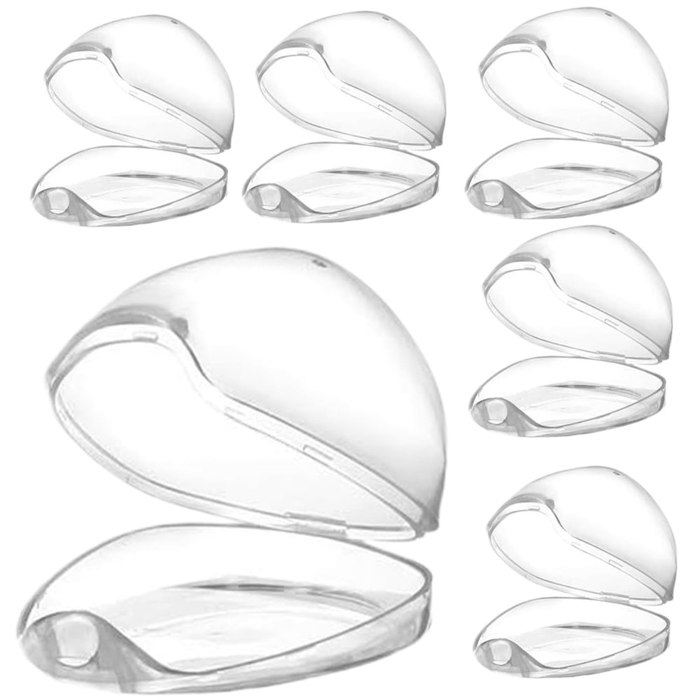 6Pcs Pacifier Holder with Hanging Hole 2x3x2in PP Transparent Arc Pacifier Case Seamless Easy to Clean Baby Holder Case Essential Accessories..