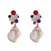 5.8 * 2.1cm Bohemian Imitation Pearl Flower Pendant,multicolored,5.8 * 2.1cm view 1