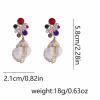 5.8 * 2.1cm Bohemian Imitation Pearl Flower Pendant,multicolored,5.8 * 2.1cm view 3