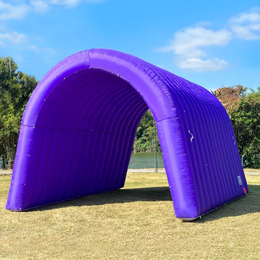 GR8FUN Inflatable Sports Tunnel Entrance 16x10x10FT Purple, Built-in Blower Event Inflatable Tunnel Tent for Team Intros, Business Promotion, Trade Shows, Advertising & Exhibitions