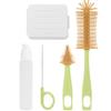 1 Set Baby Bottle Brush Food Grade Travel Bottle Cleaner Kit with Silicone Brush, Nipple, Straw, and More, Free Reusable Baby Cleaner.. view 1