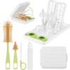 1 Set Baby Bottle Brush Food Grade Travel Bottle Cleaner Kit with Silicone Brush, Nipple, Straw, and More, Free Reusable Baby Cleaner.. view 3