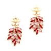 6.2 * 2.7cm Retro Leaf Style Alloy Earrings,green,6.2 * 2.7cm view 2