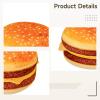15.8 in Soft Plush Burger Pillow, Cute Food Cushion with 3D Print, Removable Pillow for Sofa and Living Room, Great for Hugging by Little Ones and Adults view 2