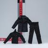 1/12 Scale Male Black Turtleneck & Trousers & Trench Coat (Includes Belt) Set for 6-inches Action Figure Body, 1/12 Man Suit Trench Coat & Shirt & Pants Outfit Clothing (Black Outfit (Includes Belt)) view 3