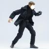 1/12 Scale Male Black Turtleneck & Trousers & Trench Coat (Includes Belt) Set for 6-inches Action Figure Body, 1/12 Man Suit Trench Coat & Shirt & Pants Outfit Clothing (Black Outfit (Includes Belt)) view 4