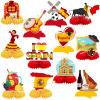 12 Pcs Spain Honeycomb Centerpieces Spain Themed Table Decorations for Fiesta Espaola Flamenco Party Decor Supplies view 1