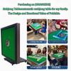 KANGYINGLE Luxury Automatic Mahjong Table with Digital LED Display, Foldable Design, Black Metal Frame, 37.8x37.8x31.86 Inches, Noiseless Mat, USB Charging, Cup Holder, Chip Drawer view 3